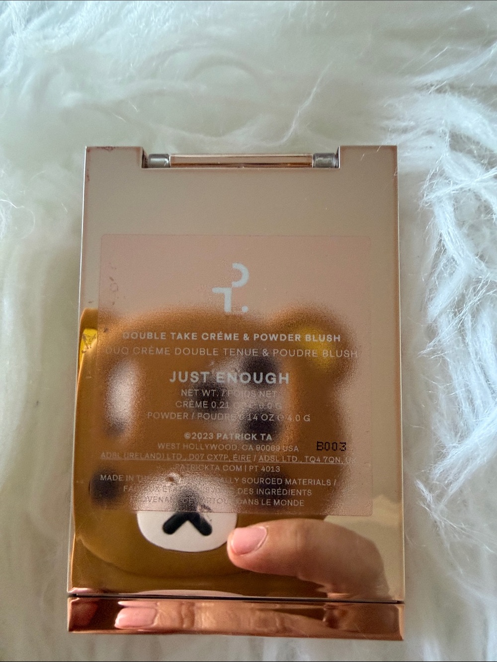 Patrick Ta Rose Gold Mirrored Face Compact in color” just enough” - Picture 4 of 4